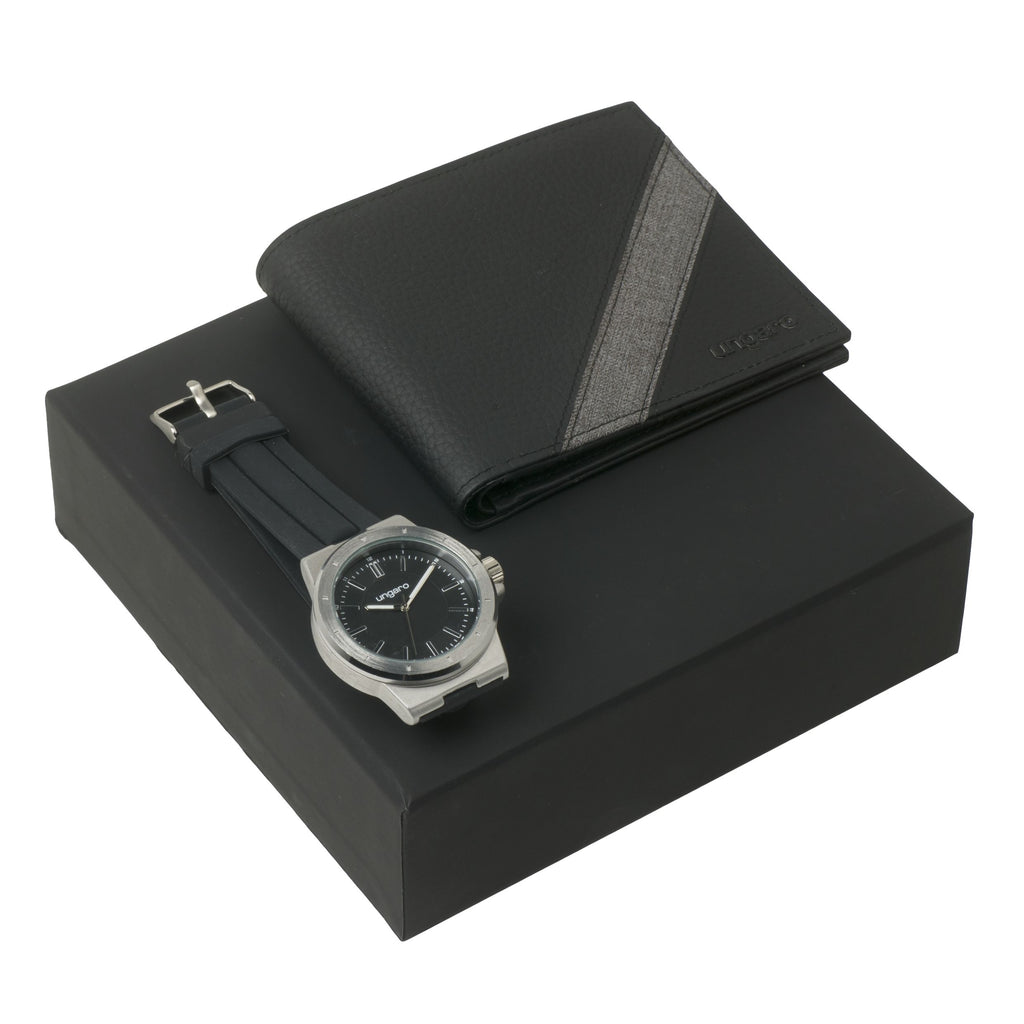  Luxury corporate gift set in Hong Kong Ungaro fashion wallet & watches