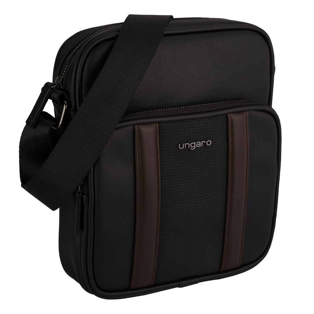   Men's luxury crossbody bags Ungaro fashion black reporter bag Taddeo 