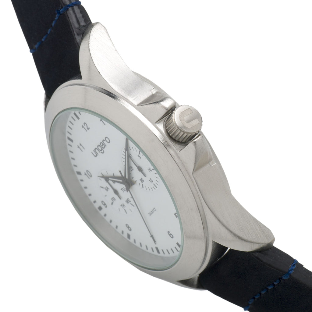  Gift ideas for men Ungaro function watch Marco in blue leather strap