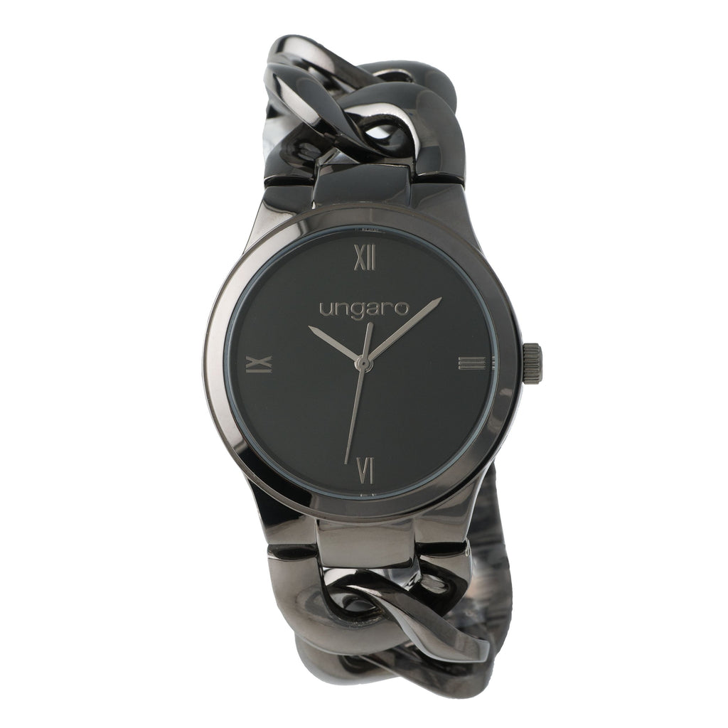  Business gifts for Ungaro watch Catena in shiny gun metal & bracelet